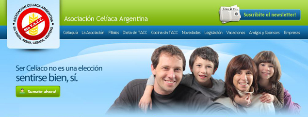Nuevo sitio para la Asociación Celíaca Argentina
