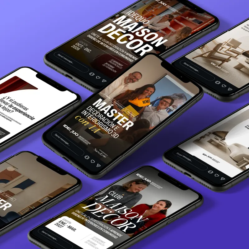 QKStudio digital marketing pieces: social media posts for a campaign
