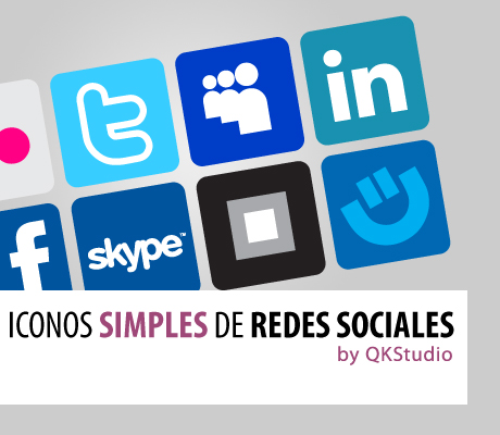 Iconos Simples de Redes Sociales by QKStudio