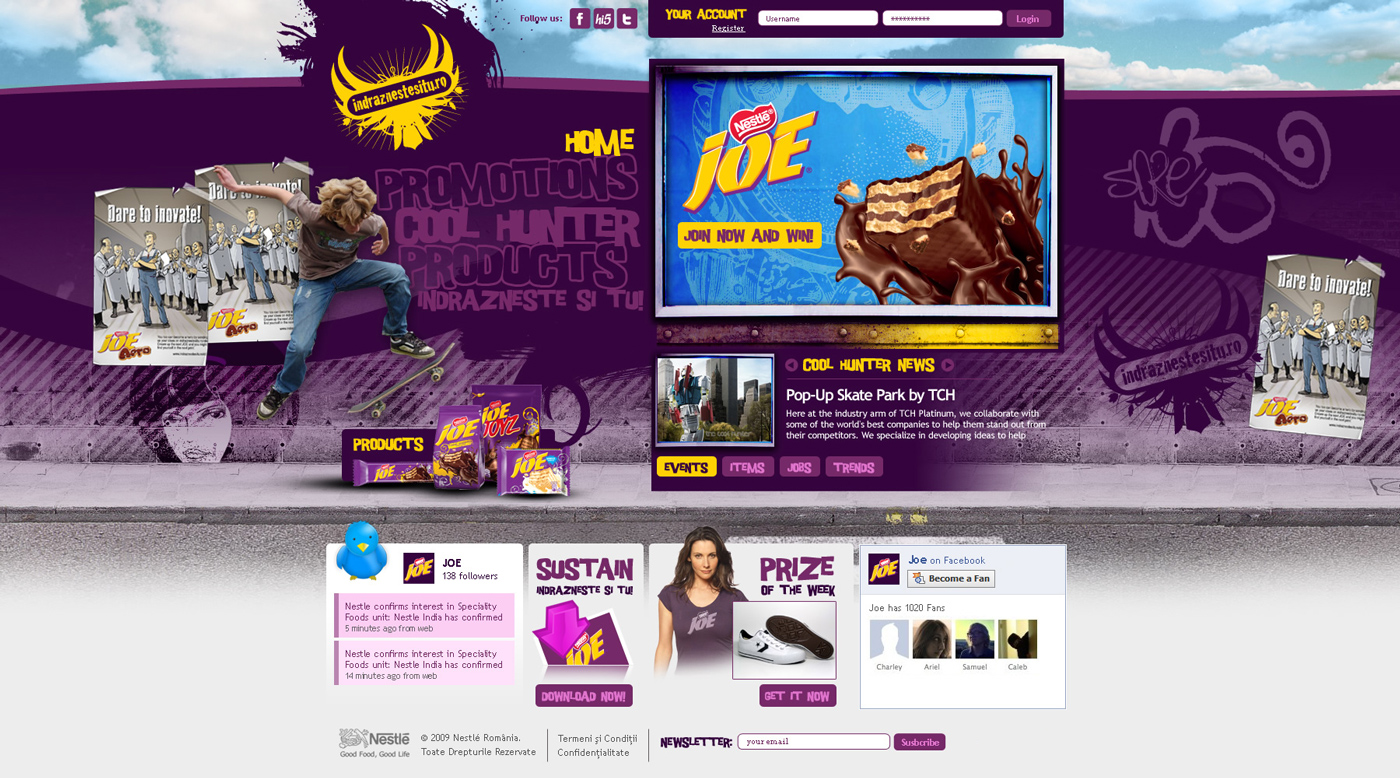 Nestlé Joe Website