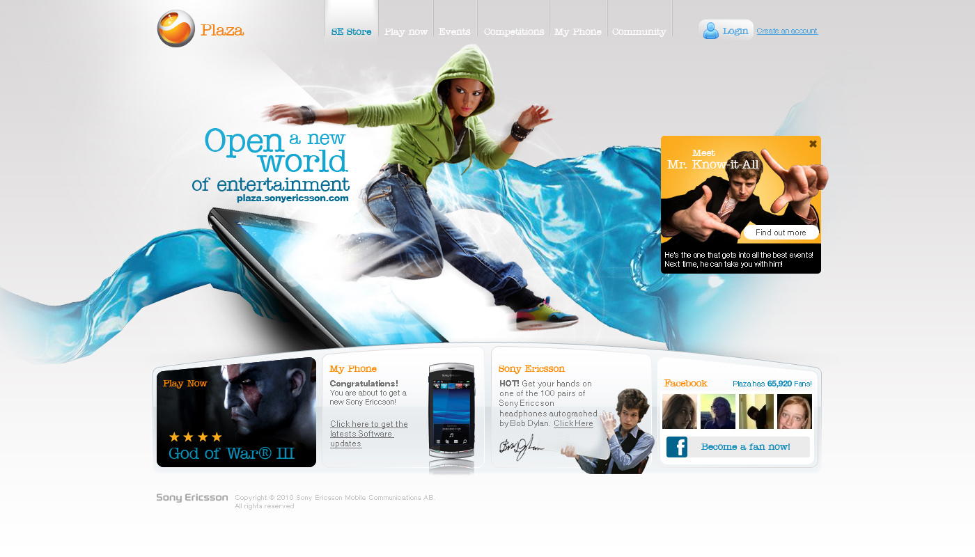 Sony Ericsson website