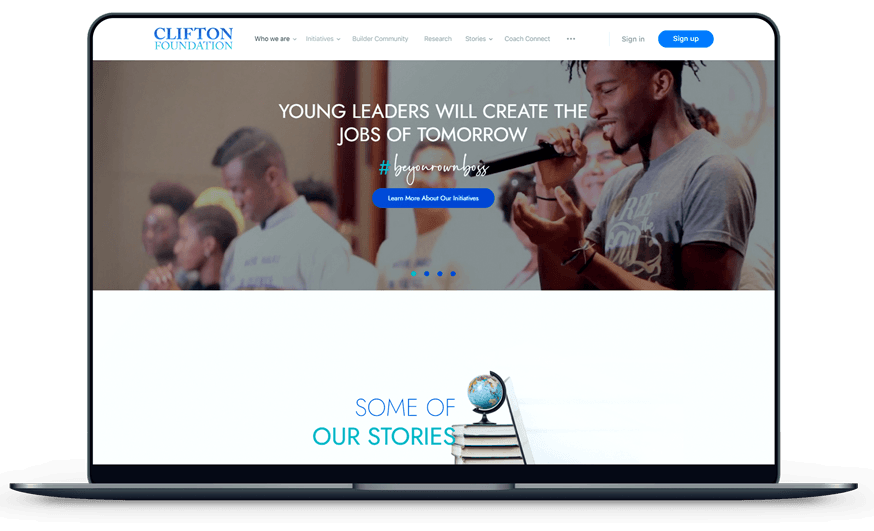 Clifton Foundation Laptop mockup