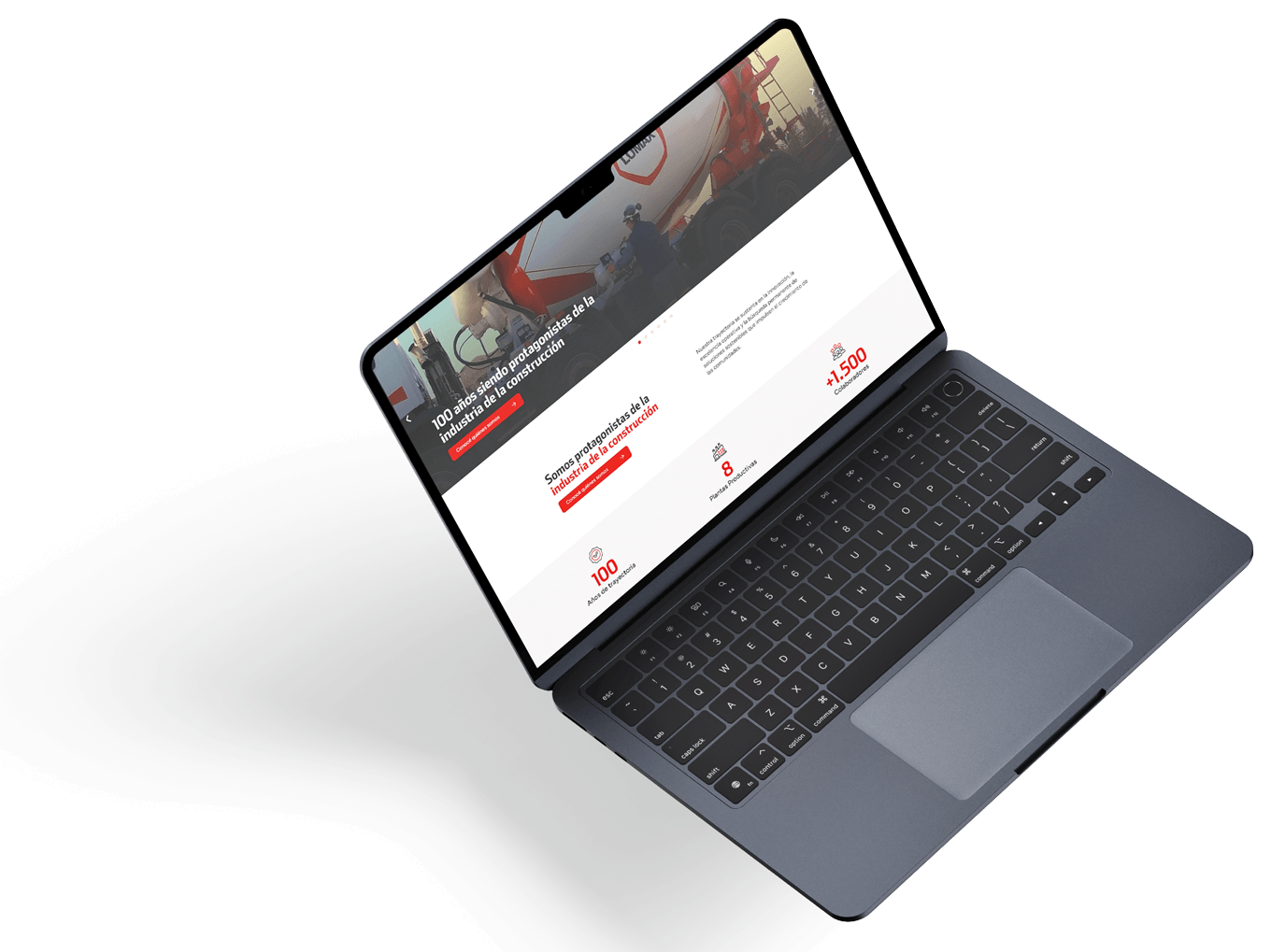 Mockup Laptop Homepage Loma Negra Porfolio