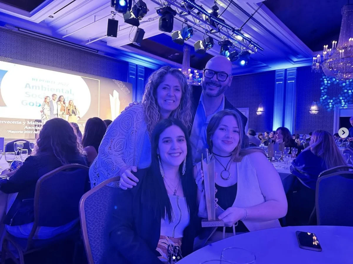 QKStudio team accepting an award at a gala dinner